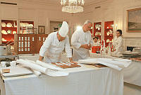 Pastry Chefs Work on the 2006 White House Gingerbread House