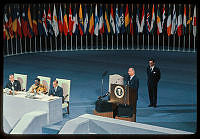 President Johnson Speaks at UN Anniversary