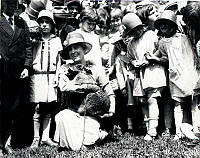 Mrs. Coolidge Shows Rebecca to Children