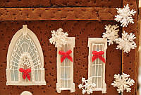 Detail of the 2006 "Red and White" Gingerbread House