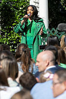 Britt Waters Speaks at the 2023 Easter Egg Roll