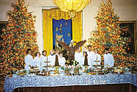 Pastry Chefs with 2002 Holiday Chocolate Buffet Display