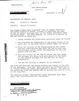 Memo Regarding Black September Attack at 1972 Summer Olympics