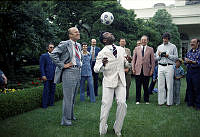 President Ford Welcomes Pelé to the White House