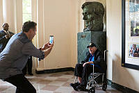 Visitors Snap Photographs in the East Garden Room