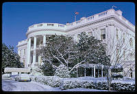 Snow on the White House South Grounds