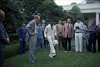 President Ford Welcomes Pelé to the White House