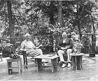 Herbert and Lou Hoover Relax at Rapidan Camp