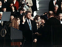 President Clinton Takes the Oath of Office