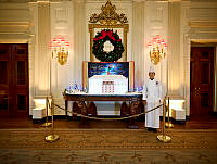 Chef Morrison with the 2023 White House Gingerbread House