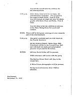 Schedule for Diplomatic Children's Party, 1975