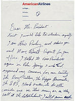 Elvis Presleys Letter to President Nixon (Page One of Six)