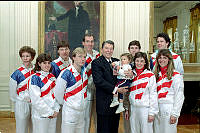 President Reagan Meets with Members of the1988 Winter Olympic Team