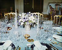 Table Settings in the Blue Room for a Dinner in Honor of Governor of Puerto Rico