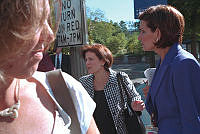 Anita McBride and Mary Matalin following Evacuation of Executive Office Staff