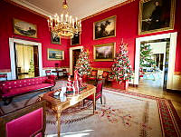 2023 Red Room Holiday Decorations, Biden Administration