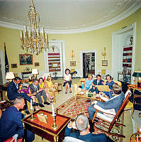 President and Mrs. Kennedy with Project Mercury Astronauts