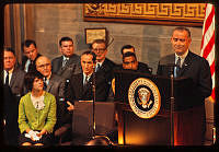 President Johnson Speaks at Voting Rights Act Ceremony