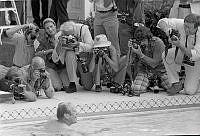 President Ford Swims in the New White House Pool