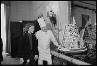 Mrs. Carter and Chef Raffert View 1979 Gingerbread House