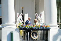 President and Dr. Biden Greet Guests at the 2023 Easter Egg Roll