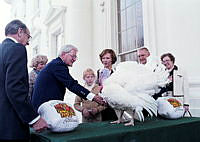 Rosalynn and Amy Carter at Turkey Presentation