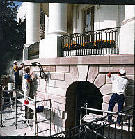 Cleaning the South Portico