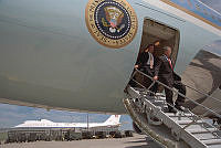 President Bush Arrives at Offutt Air Force Base on September 11, 2001