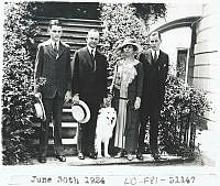 The Coolidge Family with Their Dog