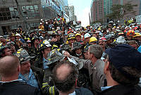 President Bush Greets First Responders at Ground Zero