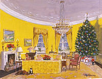 Yellow Oval Room, First Family Residence, The White House, 2000