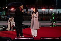 Wisdom Martin and Annie Yu at the 2023 National Christmas Tree Lighting