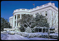 Snow on the White House South Grounds