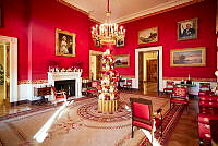 2022 Red Room Holiday Decorations, Biden Administration