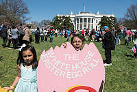 Children Pose at the 2015 Easter Egg Roll