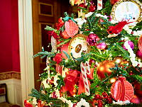 Details of 2023 Red Room Holiday Decorations, Biden Administration