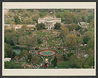 Aerial View of the 1987 White House Easter Egg Roll