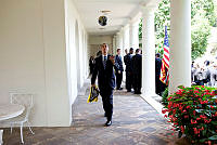 President Obama Tosses a Soccer Ball After Meeting with the Columbus Crew