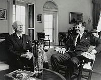 President Kennedy with Ambassador Kiernan in Oval Office 