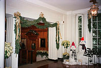 East Foyer Decorated for Christmas