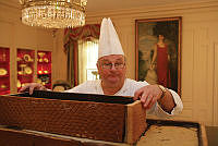 Chef Mesnier Assembles the "Red and White" Gingerbread House
