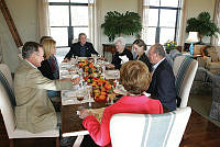 President Bush Hosts Thanksgiving Luncheon