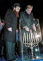 President Carter Lights First National Menorah