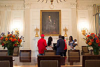 Visitors in the State Dining Room