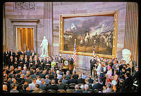 President Johnson Speaks at Voting Rights Act Ceremony