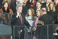 President Clinton Takes the Oath of Office