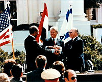 Egyptian-Israeli Peace Treaty is Signed on the North Lawn