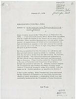 Memorandum on Reporting of Elvis Presley’s Meeting with President Nixon