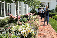 Visitors Explore the Jacqueline Kennedy Garden