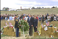 President and Mrs. Bush Visit Flight 93 Crash Site